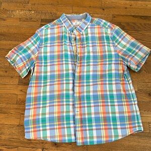 Southern Tide XXL 100% Cotton SS Button Down Plaid